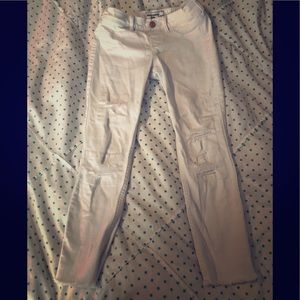 Girls Abercrombie kids distressed jeans